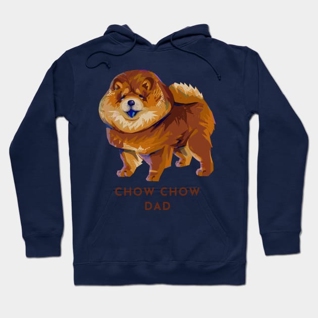 Cute Modern Chow Chow Dog Doggo Puppy - Chow Chow Dad Hoodie by banditotees